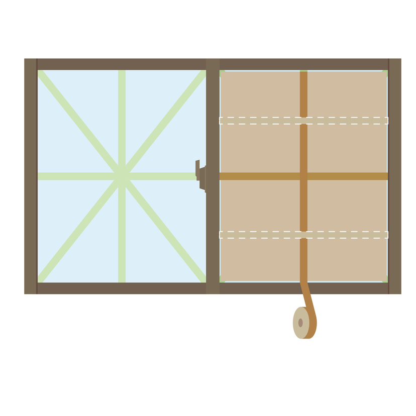 台風の時の窓ガラス対策7個！ダンボールやネットを使って窓を守る